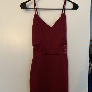 Maroon Body-con Dress